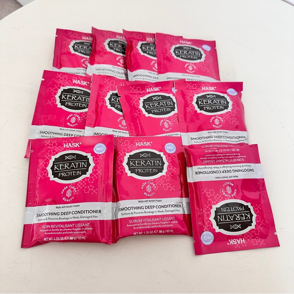 11 x Hask Keratin Protein Smoothing Deep Conditioner Packette